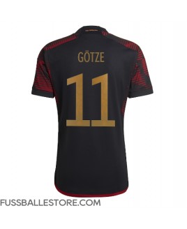 Günstige Deutschland Mario Gotze #11 Auswärtstrikot WM 2022 Kurzarm